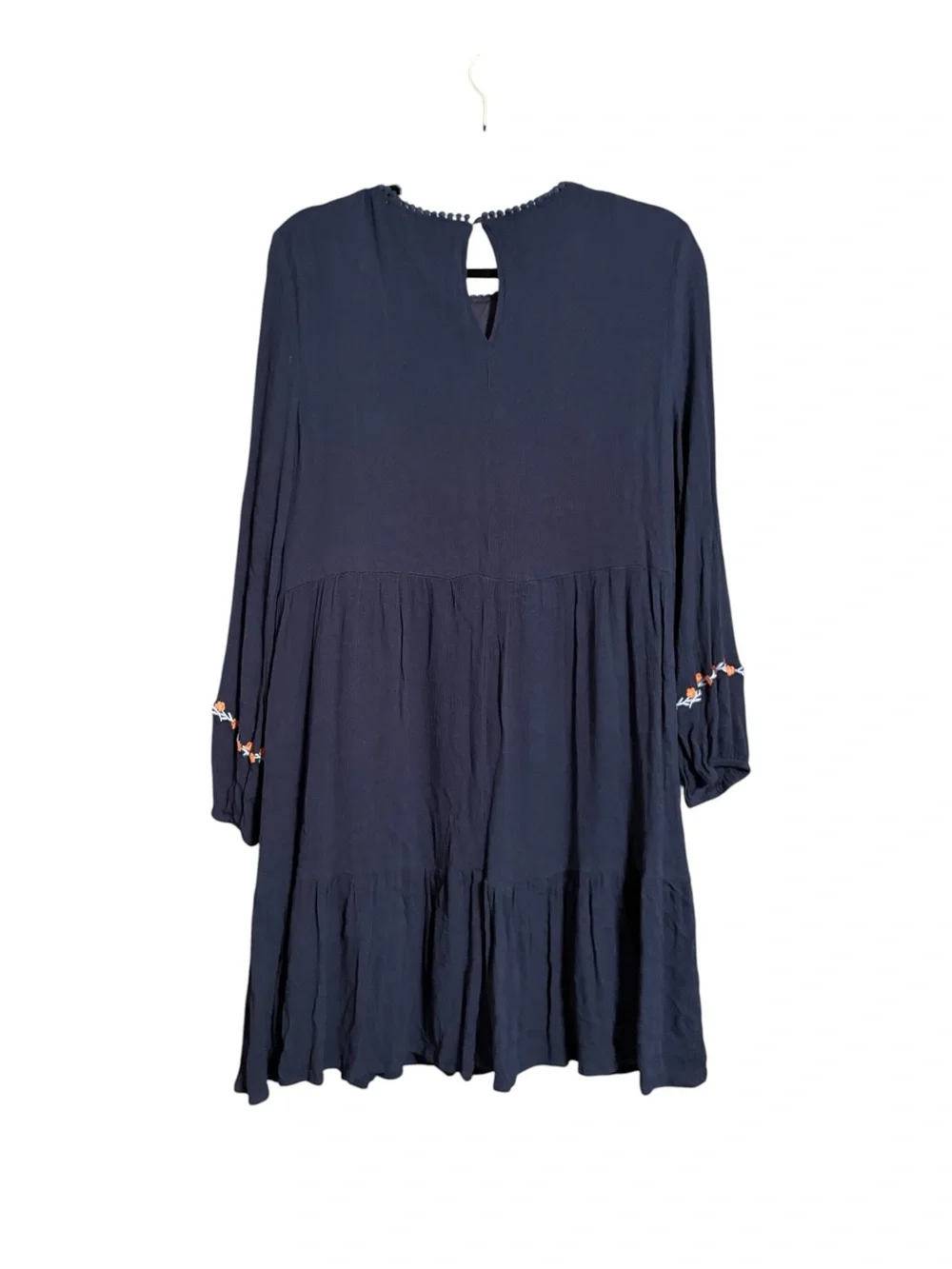 Savanna Jane Embroidered Boho Navy Babydoll Dress Large - Picture 5 of 6